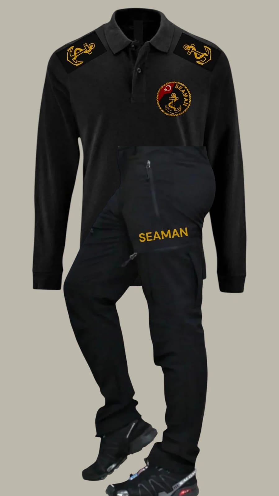 SEAMAN - GEMİCİ UZUN KOLLU GÖĞÜS PATCLİ TAKIM